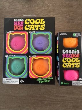 Teenie NeeDoh Cool Cats 4 Pack & 3 Pack Squishy Fidget Nee Doh VIRAL TikTok